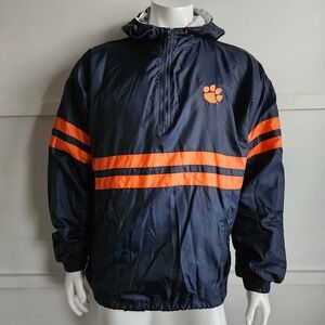 Charles River Pullover Anorak Jacket Men's Large Navy Orange Paw Logo